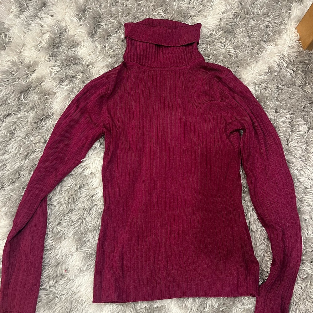 Aritzia Alert! Rio Raspberry Zander Turtleneck Sweater - Picture 2 of 2